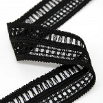 LADDER ELASTIC 3,8cm BLACK 25m / ELÁSTICO PALILLO 3,8cm NEGRO 25m