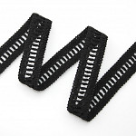 LADDER LACE 2,1cm BLACK 50m / ENCAJE VAINILLA 2,1cm NEGRO 50m