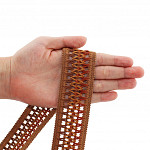 LADDER LACE ELASTIC 4,4cm BROWN/ORANGE/COGNAC 25m / ELÁSTICO ENCAJE VAINILLA 4,4cm MARRÓN/NARANJA/COÑAC 25m