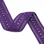 LADDER LACE FLOWER ELASTIC 5cm PURPLE 25m / ELÁSTICO ENCAJE VAINILLA FLOR 5cm MORADO 25m