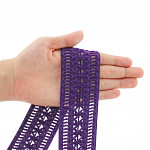 LADDER LACE FLOWER ELASTIC 5cm PURPLE 25m / ELÁSTICO ENCAJE VAINILLA FLOR 5cm MORADO 25m