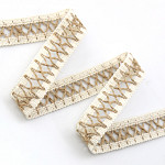 LADDER LACE V 1,9cm RAW/JUTE 30m / ENCAJE VAINILLA V 2,1cm CRUDO/YUTE 30m