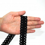 LEAKED BEAK ELASTIC 2,6cm BLACK 25m / ELÁSTICO CON FUGAS BICO 2,6cm NEGRO 25m