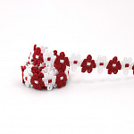 LISBELA PASSEMENTERIE 1,2cm RED/RAW 50m