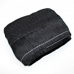 MACRAMÉ FLOWER FRINGE 14,7cm BLACK 10m