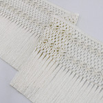 MACRAMÉ FLOWER FRINGE 14,7cm CHAMPAGNE 10m