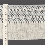 MACRAMÉ FLOWER FRINGE 14,7cm RAW 10m