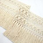 MACRAMÉ FLOWER FRINGE 14,7cm RAW 10m