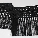 MACRAME TASSEL FRINGE 19,3cm BLACK 10m
