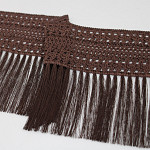 MACRAME TASSEL FRINGE 19,3cm BROWN 10m