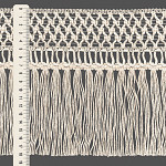 MACRAME X FRINGE RUBIA 18,1cm RAW 10m / FLECO MACRAMÉ X RUBIA 18,1cm CRUDO 10m