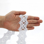 MANDALA CROCHET LACE 4,5cm WHITE 30m / ENTREDOSE ENCAJE CROCHET MANDALA 4,5cm BLANCO 30m