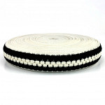 MARIA CROCHET STRIPED ELASTIC 5,2cm CHAMPAGNE/BLACK