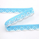 MEDIUM BALL LACE 1,4cm BABY BLUE/RAW 30m
