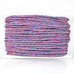 MEDIUM CORD 6mm NEON PINK/BLUE/PASTEL GREEN/PINK/GUAVA 30m