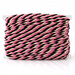 MEDIUM CORD 7mm BLACK/PINK/RAW 30m / CORDÓN MEDIO 7mm NEGRO/ROSA/CRUDO 30m