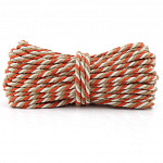 MEDIUM CORD 8mm RAW/JUTE/HIGH ORANGE 30m / CORDÓN MEDIO 8mm CRUDO/YUTE/NARANJA ALTA 30m