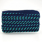 MEDIUM CORD PIPING LACE 1,1cm DARK BLUE/MEDITERRANEAN GREEN/BLACK 20m