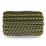 MEDIUM CORD PIPING LACE 1,1cm MOSS GREEN/DISTESSED MILITARY GREEN/DARK SAND 20m