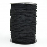 MEDIUM ELASTIC CORD 6mm BLACK 50m