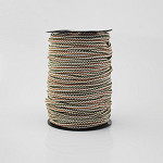 MEDIUM ELASTIC CORD 6mm CHAMPAGNE/MOSS GREEN/MEDIUM BROWN 50m