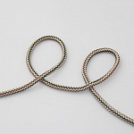 MEDIUM ELASTIC CORD 6mm CHAMPAGNE/MOSS GREEN/MEDIUM BROWN 50m