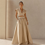 MICAELA RUSTIC ELASTIC 3,3cm CHAMPAGNE/BEIGE 25m