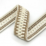 MICAELA RUSTIC ELASTIC 3,3cm CHAMPAGNE/BEIGE 25m