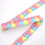 MILANE TASSEL FRINGE 1,6cm BABY PINK/BABY YELLOW/BABY BLUE 50m