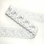 MOUSTACHE LACE 2cm WHITE 30m / ENCAJE CRUZ DEL SUR 2cm BLANCO 30m