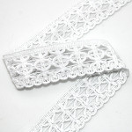 MOUSTACHE LACE 3,3cm WHITE 10m / ENCAJE CRUZ DEL SUR 3,3cm BLANCO 10m