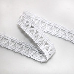 MOUSTACHE LADDER LACE 1,3cm WHITE 30m / ENCAJE VAINILLA CRUZ DEL SUR 1,3cm BLANCO 30m