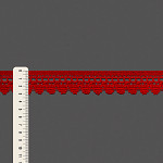 PARÁ BALL LACE 3,1cm RED 10m / ENCAJE DE BOLITAS PARÁ 3,1cm ROJO 10m