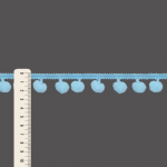 PASSAMANARIA POMPOM 2,5cm AZUL BEBÊ / POM POM BALL PASSEMENTERIE 2,5cm BABY BLUE 50m / PASAMANERÍA POMPÓN 2,5cm AZUL BEBÉ 50m