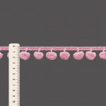 PASSAMANARIA POMPOM 2,5cm ROSA BEBÊ / POM POM BALL PASSEMENTERIE 2,5cm BABY PINK 50m / PASAMANERÍA POMPÓN 2,5cm ROSA BEBÉ 50m