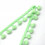 PASSAMANARIA POMPOM 2,5cm VERDE BEBÊ / POM POM BALL PASSEMENTERIE 2,5cm BABY GREEN 50m / PASAMANERÍA POMPÓN 2,5cm VERDE BEBÉ 50m