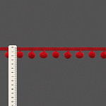 PASSAMANARIA POMPOM 2,5cm VERMELHO / POM POM BALL PASSEMENTERIE 2,5cm RED 50m / PASAMANERÍA POMPÓN 2,5cm ROJO 50m,