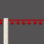 PASSAMANARIA POMPOM 2,5cm VERMELHO / POM POM BALL PASSEMENTERIE 2,5cm RED 50m / PASAMANERÍA POMPÓN 2,5cm ROJO 50m,