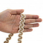 PASSAMANARIA SIANINHA ZIG ZAG 2cm CRU/JUTA / PASAMANERÍA ZIG ZAG 1,8cm CRUDO/YUTE 10m / ZIG ZAG PASSEMENTERIE 1,8cm JUTE/RAW 10m