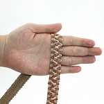 PASSEMENTERIE 1,8cm CHOCOLATE/STRAW/DARK SAND 20m