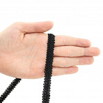 PASSEMENTERIE 1cm BLACK 20m / PASAMANERÍA ESPINA 1cm NEGRO 20m