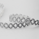 PASSEMENTERIE AKIRA 1,5cm SILVER/RAW 20m / PASAMANERÍA AKIRA 1,5cm PLATA/CRUDO 20m