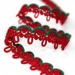 PASSEMENTERIE AMELIA 1,5cm RED/GREEN 10m / PASAMANERÍA AMELIA 1,5cm ROJO/VERDE 10m