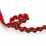 PASSEMENTERIE GRACE 1,2cm RED/GREEN/GOLD 10m / PASAMANERÍA GRACE 1,2cm ROJO/VERDE/ORO 10m