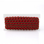 PASSEMENTERIE GRACE 1,2cm RED/GREEN/GOLD 10m / PASAMANERÍA GRACE 1,2cm ROJO/VERDE/ORO 10m