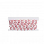 PASSEMENTERIE LISBELA 1,6cm PINK/WHITE 10m / PASAMANERÍA LIBELA 1,6cm ROSA/BLANCO 10m