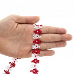 PASSEMENTERIE LISBELA 1,6cm RED/WHITE 10m / PASAMANERÍA LIBELA 1,6cm ROJO/BLANCO 10m