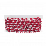 PASSEMENTERIE ROCOCO 2cm RED/WHITE 10m / PASAMANERÍA ROCOCO 2cm ROJO/BLANCO 10m