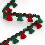 PENDANT FRINGE 1,6cm RED/GREEN 10m / COLGANTE DE FLECO 1,6cm ROJO/VERDE 10m