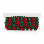 PENDANT FRINGE 1,6cm RED/GREEN 10m / COLGANTE DE FLECO 1,6cm ROJO/VERDE 10m